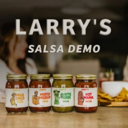 Larry's Salsa sampling